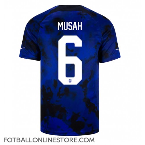 Billige forente stater Yunus Musah #6 Bortetrøye VM 2022 Kortermet
